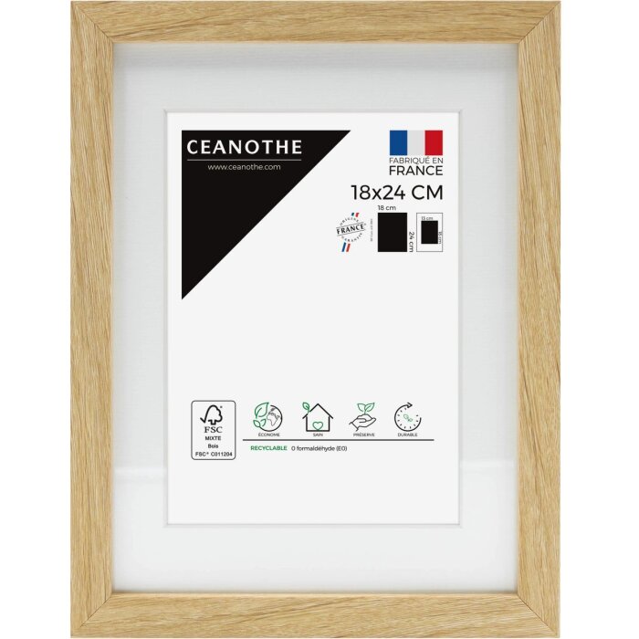 Ceanothe Picture Frame Milan natural 30x40 cm z Passepartout 20x30 cm