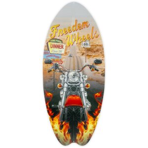 ZEP Znak blaszany SURF 23x53x0,4 cm Surfboard Freedem Wheels