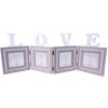 Clayre & Eef 2F0969 Photo Gallery Love 4 zdjęcia 10x10 cm 65x1x23 cm Grey - White