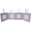 Clayre & Eef 2F0969 Photo Gallery Love 4 zdjęcia 10x10 cm 65x1x23 cm Grey - White