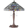 Clayre & Eef 5LL-1206 Lampa stołowa Tiffany Ø 47x60 cm E27-max 2x60W Beżowy - Niebieski