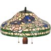 Clayre & Eef 5LL-1207 Lampa stołowa Tiffany Ø 46x60 cm E27-max 2x60W Beżowy - Zielony