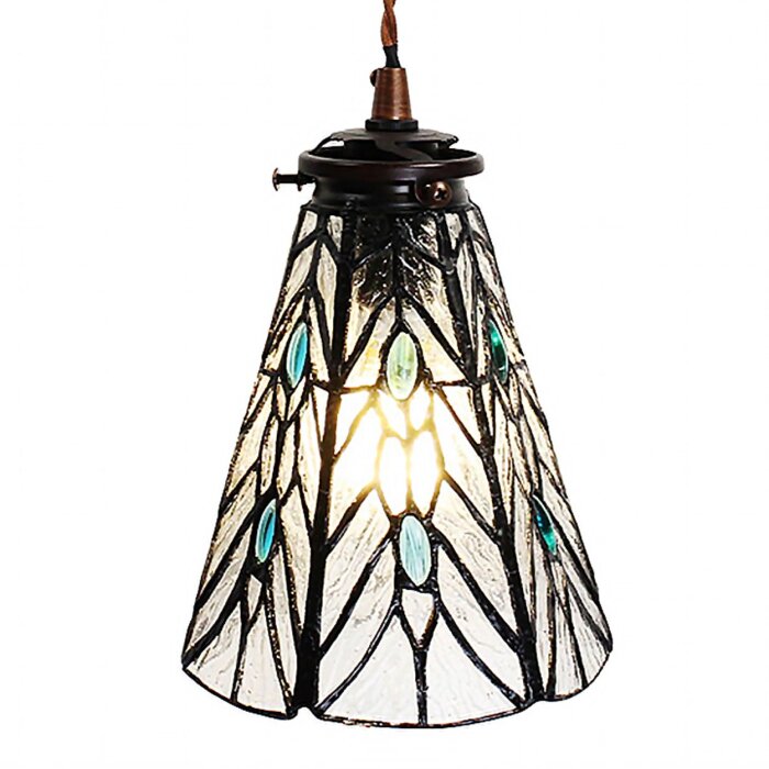 Clayre & Eef 5LL-6197 Lampa wisząca Tiffany Ø 15x115 cm E14-max 1x40W