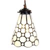 Clayre & Eef 5LL-6198 Lampa wisząca Tiffany Ø 15x115 cm E14-max 1x40W biały - brązowy