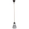 Clayre & Eef 5LL-6198 Lampa wisząca Tiffany Ø 15x115 cm E14-max 1x40W biały - brązowy