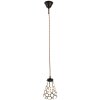 Clayre & Eef 5LL-6198 Lampa wisząca Tiffany Ø 15x115 cm E14-max 1x40W biały - brązowy