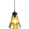 Clayre & Eef 5LL-6199 Lampa wisząca Tiffany Ø 15x115 cm E14-max 1x40W żółty - brązowy