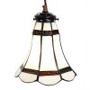 Clayre & Eef 5LL-6201 Lampa wisząca Tiffany Ø 15x115 cm E14-max 1x40W biały - brązowy