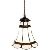 Clayre & Eef 5LL-6201 Lampa wisząca Tiffany Ø 15x115 cm E14-max 1x40W biały - brązowy