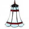 Clayre & Eef 5LL-6202 Lampa wisząca Tiffany Ø 15x115 cm E14-max 1x25W niebieski - czerwony