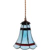 Clayre & Eef 5LL-6202 Lampa wisząca Tiffany Ø 15x115 cm E14-max 1x25W niebieski - czerwony