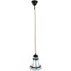 Clayre & Eef 5LL-6202 Lampa wisząca Tiffany Ø 15x115 cm E14-max 1x25W niebieski - czerwony