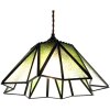 Clayre & Eef 5LL-6222 Lampa wisząca Tiffany Ø 31x107 cm E27-max 1x40W Green