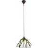 Clayre & Eef 5LL-6222 Lampa wisząca Tiffany Ø 31x107 cm E27-max 1x40W Green