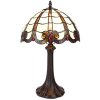 Clayre & Eef 5LL-6239 Lampa stołowa Tiffany Ø 31x43 cm E27-max 1x60W brązowy - beżowy