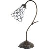 Clayre & Eef 5LL-6248 Lampa stołowa Tiffany 30x17x48 cm E14-max 1x25W brązowy - biały