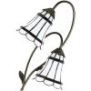 Clayre & Eef 5LL-6253 Lampa stołowa Tiffany 35x18x61 cm E14-max 2x25W brązowy - biały