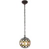 Clayre & Eef 5LL-6270 Lampa wisząca Tiffany Ø 20x116 cm E14-max 1x25W Żółty