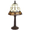 Clayre & Eef 5LL-6273 Lampa stołowa Tiffany Ø 21x39 cm E14-max 1x25W beżowy - brązowy