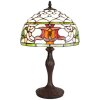 Clayre & Eef 5LL-6276 Lampa stołowa Tiffany Ø 30x49 cm E27-max 1x60W biały - zielony