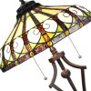 Clayre & Eef 5LL-6278 Lampa stołowa Tiffany Ø 41x64 cm E27-max 2x60W beżowy - zielony