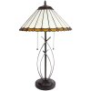 Clayre & Eef 5LL-6282 Lampa stołowa Tiffany Ø 41x69 cm E27-max 2x60W beżowy - brązowy