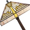 Clayre & Eef 5LL-6285 Lampa stołowa Tiffany 31x31x48 cm E27-max 1x60W Beżowy - Fioletowy