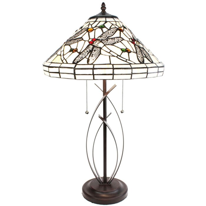 Clayre & Eef 5LL-6287 Lampa stołowa Tiffany Ø 41x69 cm E27-max 2x60W