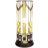 Clayre & Eef 5LL-6297 Lampa stołowa Tiffany Ø 18x40 cm E14-max 1x25W beżowy - brązowy