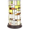 Clayre & Eef 5LL-6300 Lampa stołowa Tiffany Ø 15x26 cm E14-max 1x40W beżowy - zielony