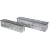 Clayre & Eef 5Y1074 Uchwyt na rośliny (2 sztuki) 61x16x12 - 50x13x11 cm Szary