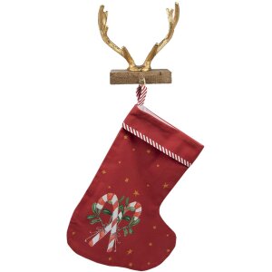 Clayre & Eef 65142 Christmas Stocking Holder Antlers 21x13x21 cm