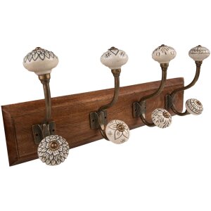 Clayre & Eef 65166 Coat Rack 45x11x17 cm Brown -...