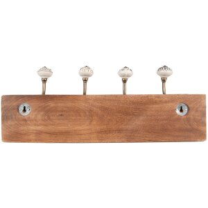 Clayre & Eef 65166 Coat Rack 45x11x17 cm Brown - Beige 4 haki