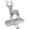 Clayre & Eef 6AL0071 Uchwyt na pończochy świąteczne Reindeer 15x9x21 cm Hak w kolorze srebrnym