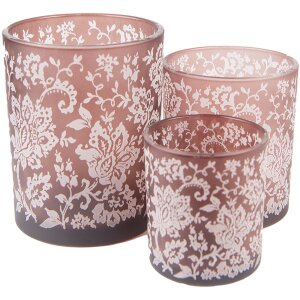 Clayre & Eef 6GL4096 Uchwyt na tealight (3 sztuki)...