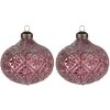 Clayre & Eef 6GL4120 Christmas Tree Ball Ø 10x11 cm (Set of 2) Red