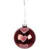 Clayre & Eef 6GL4166 Christmas Tree Ball Ø 8x8 cm (Set of 4) Red