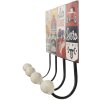 Clayre & Eef 6Y5016 Coat Rack 40x7x18 cm Red - Green