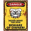 Clayre & Eef 6Y5117 Text Sign 20x1x25 cm Yellow Dog