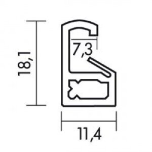 Efektowa plastikowa rama Art silver 59,4x84,1 cm przezroczyste szkło