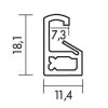 Efektowa plastikowa rama Art antracyt 59,4x84,1 cm przezroczyste szkło