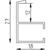 Efektowa aluminiowa ramka na zdjęcia 18x24 cm czarne przezroczyste szkło format pionowy format poziomy