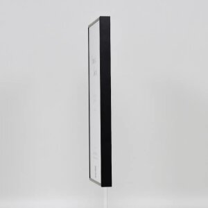 Efektowa aluminiowa ramka na zdjęcia Quadro 28x35 cm czarne przezroczyste szkło