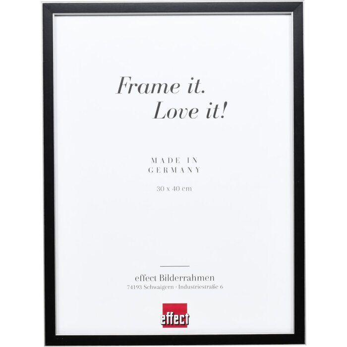 Effect Solid Wood Picture Frame Profil 39 czarny 10x15 cm Szkło zwykłe