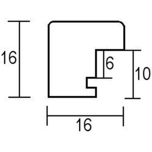 Effect Solid Wood Picture Frame Profil 39 biały 10,5x14,8 cm Szkło zwykłe