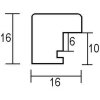 Effect Solid Wood Picture Frame Profil 39 biały 10,5x14,8 cm Szkło zwykłe