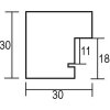 Efekt Drewniana ramka na zdjęcia Profil 52 biała 10x10 cm Normalne szkło