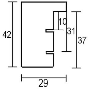 Efekt Drewniana ramka na zdjęcia Profil 55 czarny 45x80 cm Normalne szkło