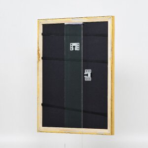 Efekt drewniana ramka na zdjęcia profil 85 złota 10x15 cm zwykłe szkło